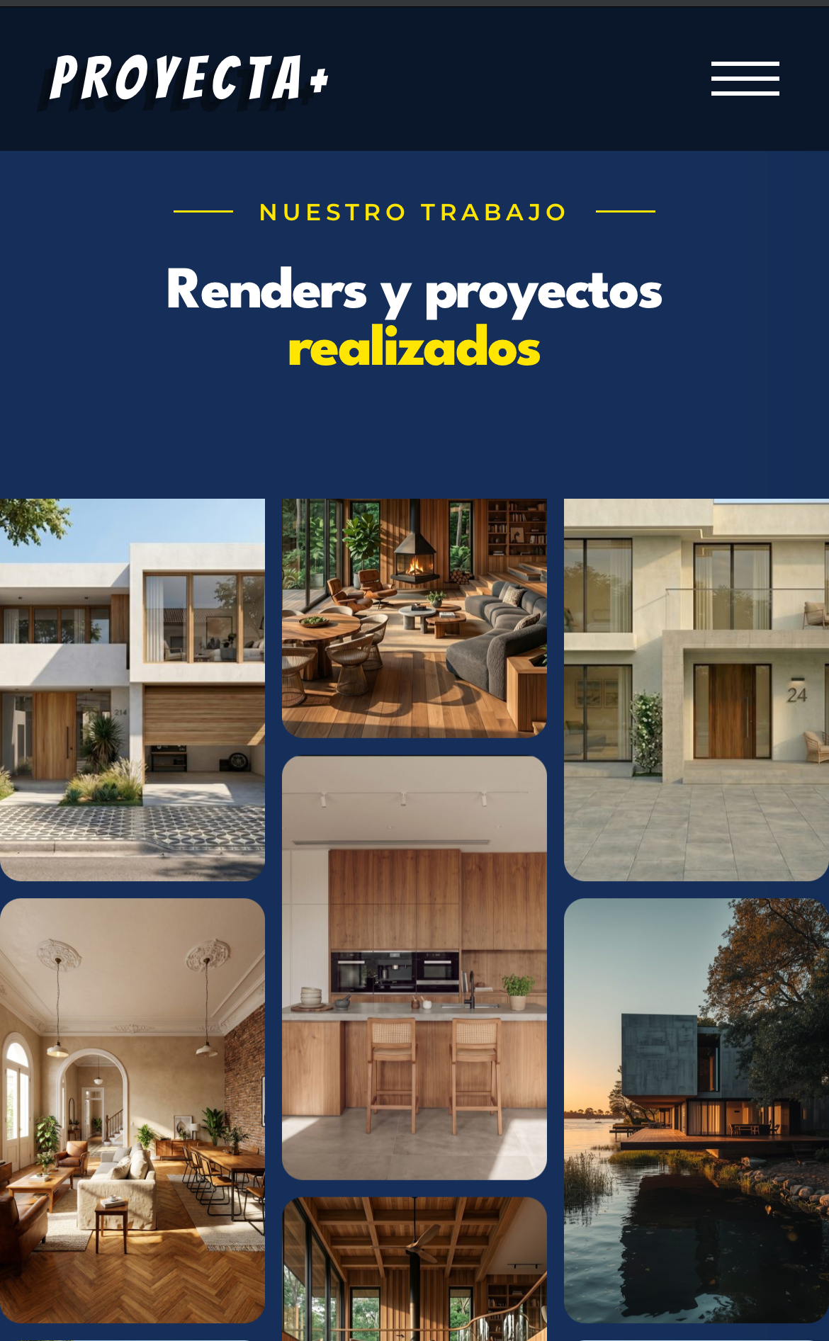 Vista mobile de Proyecta Más 2